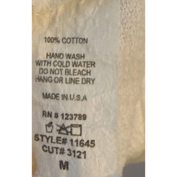 Charlotte Avery Womens Oversized Med T Shirt White Boxy Baggy Raw Hem Basic - Picture 6 of 7